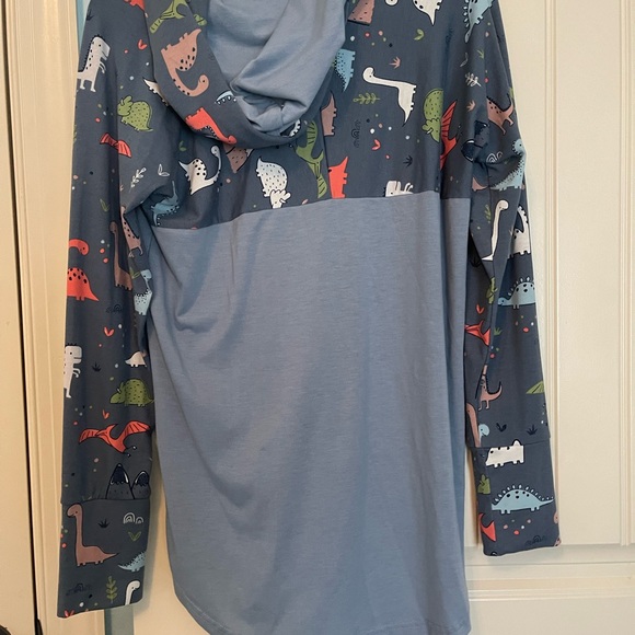 LuLaRoe Dinosaur Hoodie size medium. - Picture 5 of 6